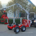 Hot Sale Ce Certificate Zm3004 3tons Log Loading Trailer with Crane for 20-50HP Tractor